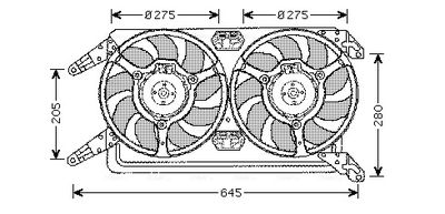 VENTILATOR RADIATOR AVA QUALITY COOLING AL7513