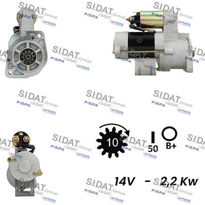Стартер SIDAT S12MH0211A2 для MITSUBISHI PAJERO