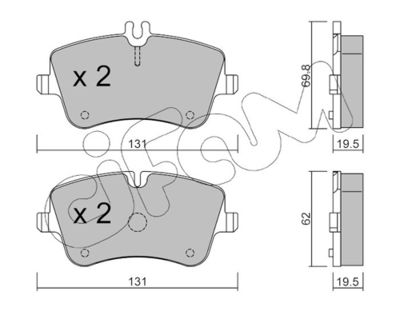 Brake Pad Set, disc brake 822-342-0
