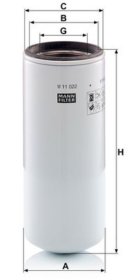 Olejový filter MANN-FILTER W 11 022