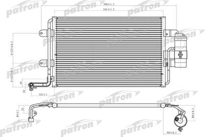 Конденсатор, кондиционер PATRON PRS1069 для VW GOLF