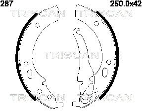 Комплект тормозных колодок TRISCAN 8100 11287 для BMW 2000