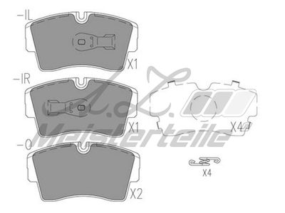 комплект спирачно феродо, дискови спирачки A.Z. Meisterteile AZMT-44-022-2296