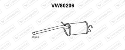 Глушитель выхлопных газов конечный VENEPORTE VW80206 для VW CADDY
