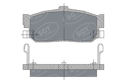 Комплект тормозных колодок, дисковый тормоз SCT - MANNOL SP 139 PR для INFINITI G20
