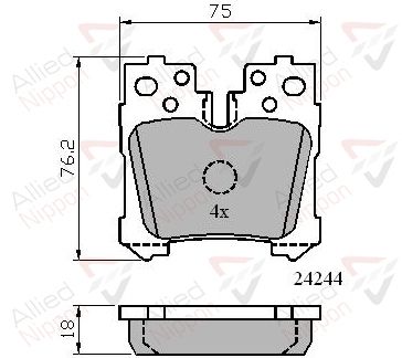 COMLINE ADB01722 Тормозные колодки и сигнализаторы  для LEXUS LS (_F4_) 460 (USF40, USF41)