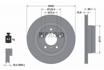 спирачен диск PAGID 54330NC