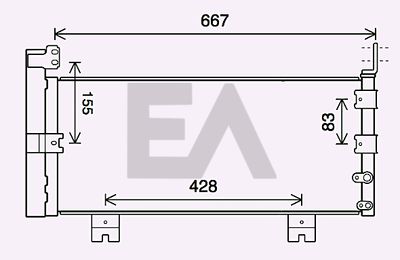 Конденсатор, кондиционер EACLIMA 30C71092 для LEXUS GS