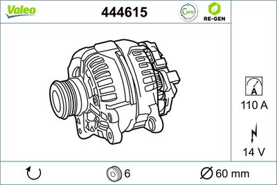 генератор VALEO 444615