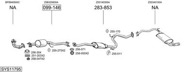 SISTEM DE ESAPAMENT BOSAL SYS11795