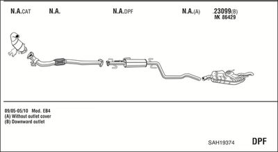 Układ wydechowy WALKER SAH19374