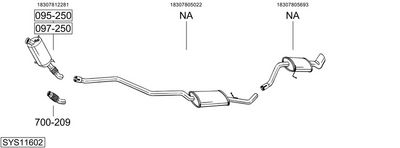 Изпускателна система BOSAL SYS11602