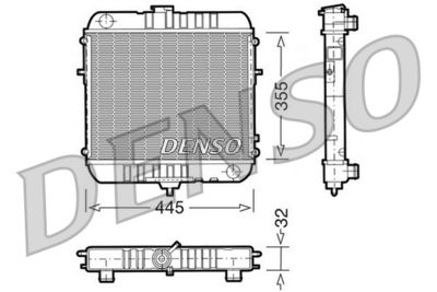 Радиатор, охлаждение двигателя DENSO DRM20072 для OPEL REKORD