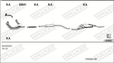 SISTEM DE ESAPAMENT WALKER VW30014B