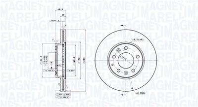 Brzdový kotouč MAGNETI MARELLI 360406153101