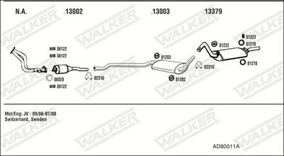 Изпускателна система WALKER AD80011A