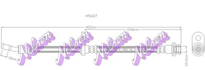 Тормозной шланг KAWE H5687 для SUZUKI LIANA