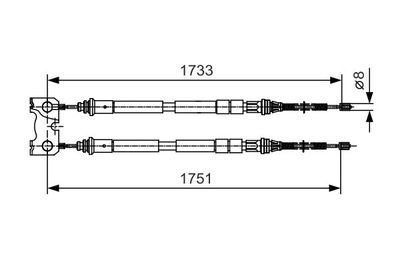 Тросик, cтояночный тормоз BOSCH 1 987 482 123 для FORD ESCORT