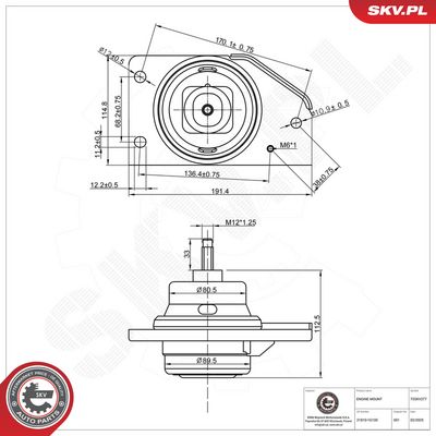 Zavěšení motoru SKV 75SKV277