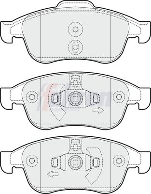 Fahren Brake Pad Set, disc brake FBP3250