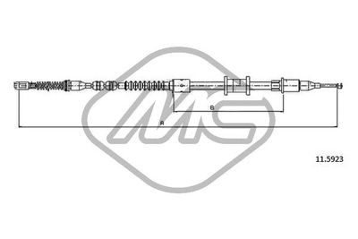 Тросик, cтояночный тормоз Metalcaucho 82517 для OPEL VECTRA