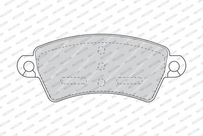 Remblokken set Voor (met remklauw geleidingsbouten  met slot), past: CITROEN XSARA  PEUGEOT 206, 306 1.4-2.0D 05.93-09.09