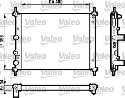 VALEO 731981 Радиатор охлаждения двигателя  для FIAT BRAVA (Фиат Брава)