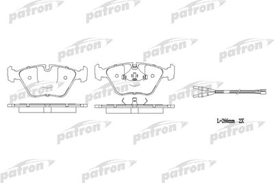 Комплект тормозных колодок, дисковый тормоз PATRON PBP779 для BMW Z3