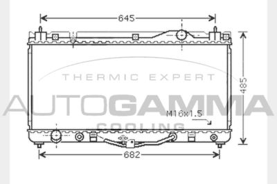 Радиатор, охлаждение двигателя AUTOGAMMA 104717 для TOYOTA CAMRY