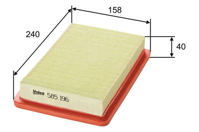 въздушен филтър VALEO 585196