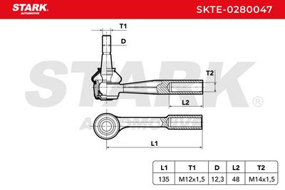 накрайник на напречна кормилна щанга STARK SKTE-0280047