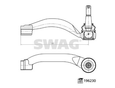 Końcówka drążka kierowniczego poprzecznego SWAG 33112067