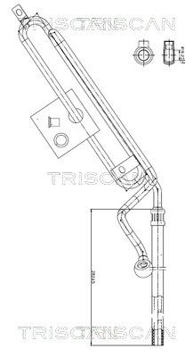 хидравличен маркуч, кормилно управление TRISCAN 8516 11022