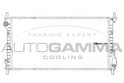 Радиатор, охлаждение двигателя AUTOGAMMA 107003 для FORD TOURNEO