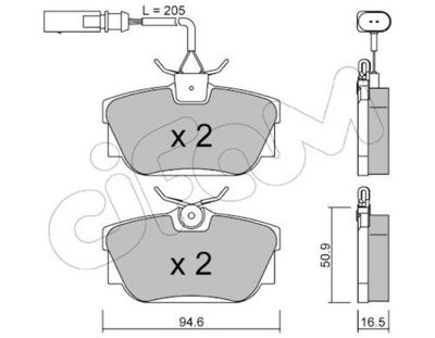 Bremsbelagsatz, Scheibenbremse