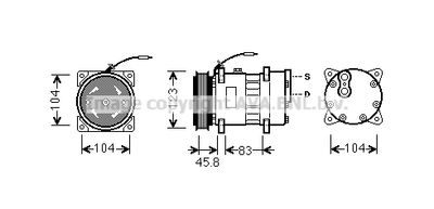 Компрессор, кондиционер PRASCO RTK435 для RENAULT SAFRANE