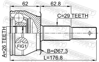 Joint Kit, drive shaft 0210-R51AT