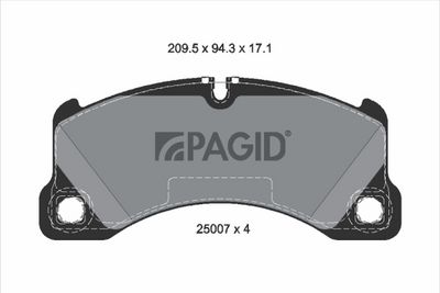 Zestaw klocków hamulcowych, hamulce tarczowe PAGID T2056N