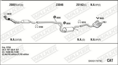 ABGASANLAGE WALKER SKK017973C