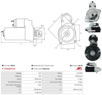 STARTER AS-PL S0514 4