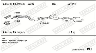 Изпускателна система WALKER BWK015266B