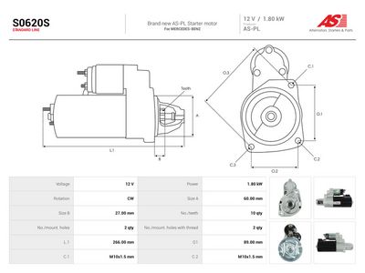 Štartér AS-PL S0620S