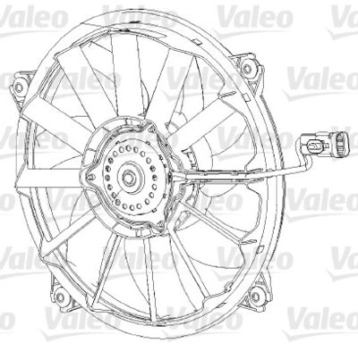 VALEO 696091 Вентилятор системи охолодження двигуна для PEUGEOT (Пежо)