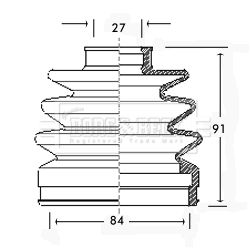 Bellow, drive shaft Borg & Beck BCB2185