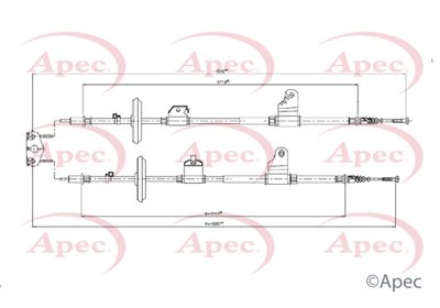 APEC Cable Pull, parking brake CAB1786