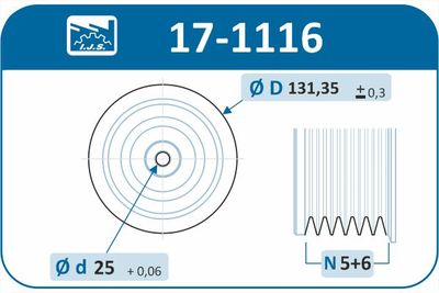 Remenica kľukového hriadeľa IJS GROUP 17-1116