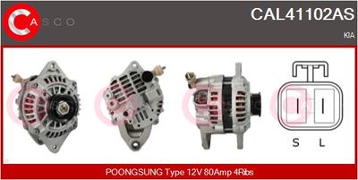 Генератор CASCO CAL41102AS для KIA ROADSTER