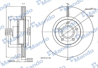 спирачен диск MANDO MBC035035