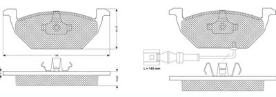 BREMSBELAGSATZ SCHEIBENBREMSE MTR MT446 0