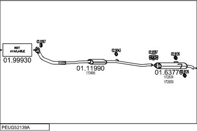 Układ wydechowy MTS PEUG52139A002310